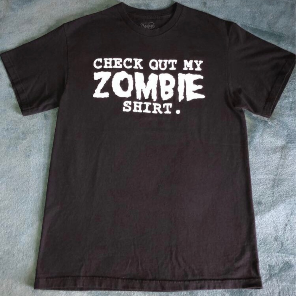 Check Out My Zombie Shirt flip up Tee - medium